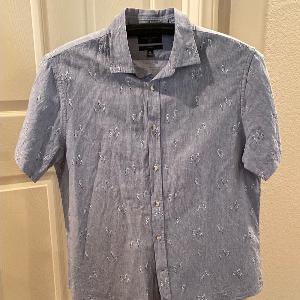 Banana Republic Blue Casual Button Down Shirt